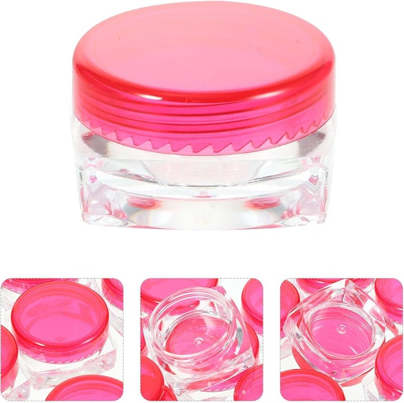 Cabilock 12pcs 3g Square Travel Cosmetic Jars with Lids Refillable for Eye Cream Body Butter - Image 4